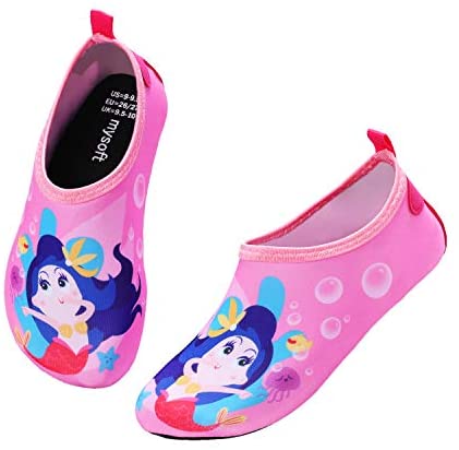 mysoft Kids Water Shoes Quick Dry Non-Slip Toddler Water Skin Barefoot Sports Swimming Beach Pool Shoes for Boys & Girls