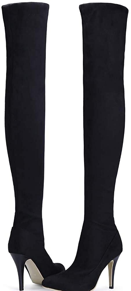 Tale Women Over The Knee High Stretchy Leather Thigh high Snow Boots