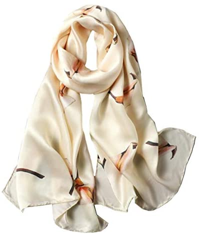 100% Mulberry Silk Long Scarf for Women