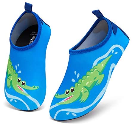 mysoft Kids Water Shoes Quick Dry Non-Slip Toddler Water Skin Barefoot Sports Swimming Beach Pool Shoes for Boys & Girls