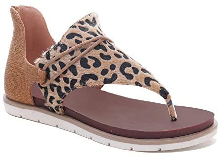 Tale Women's Flat Gladiator Sandals Lace Up Snake Print Beach Shoes