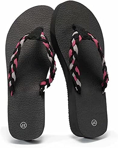 konhill Women's Flip Flops Slippers - Casual Comfortable Summer Beach Thong Sandals with Arch Support