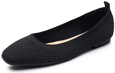 VenusCelia Women's Flexible Knit Flat Shoe