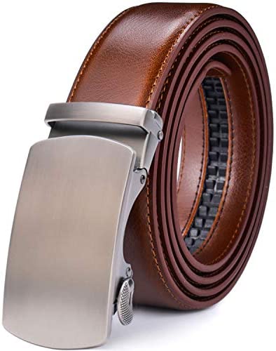 Men Belts Leather Male Slide Ratchet Work Dress Strap w Interchangeable Buckle Beltox