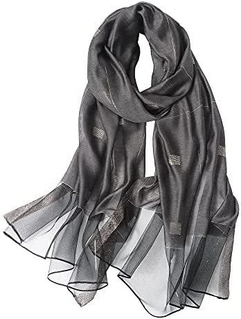 WINCESS YU Long Silk Scarf Women Lightweight Fashion Pashmina Shawls and Wraps Large Satin Scarf for Spring Fall Winter