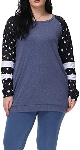 Plus Size Tunic Tops for Women Long Sleeve Fall Crewneck Tunics Sweatshirts to Wear with Leggings
