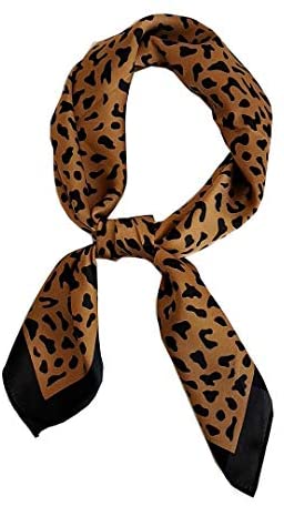 FONYVE Silk Feeling Scarf Medium Square Satin Head Scarf for Women 27.5 × 27.5 inches