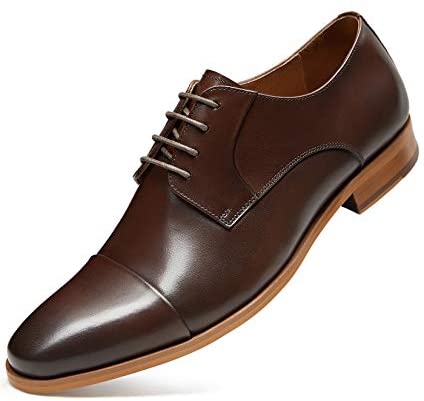 GIFENNSE Men's Dress Shoes with Cowhide Leather Oxford for Suit Formal Dress