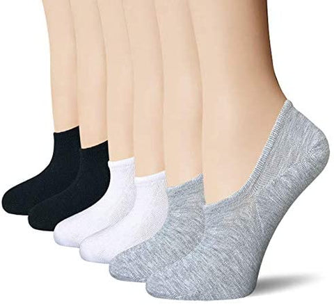 Women's No Show Socks 6-9 Pairs Low Cut Ankle for Slip On Sneakers Liner Loafer Boat