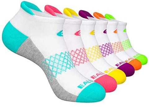 Womens Ankle Socks 6 Pairs Running Athletic Cushioned Sole Socks With Tab