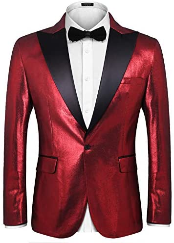 Men’s Fashion Suit Jacket Blazer Weddings Prom Party Dinner Tuxedo