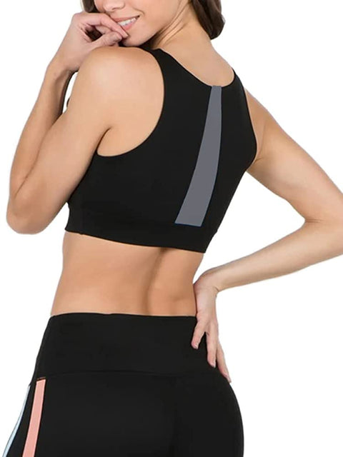 Women's Low Impact Breathable Stretchy Padded Sports Bra Workout Fitness Running Yoga Tanks