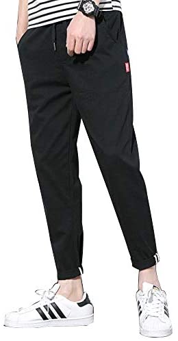 Men's Classic Tapered Straight Leg Casual Drawstrintg Pants