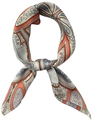 FONYVE Silk Feeling Scarf Medium Square Satin Head Scarf for Women 27.5 × 27.5 inches