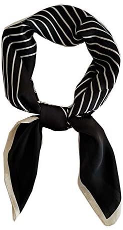 FONYVE Silk Feeling Scarf Medium Square Satin Head Scarf for Women 27.5 × 27.5 inches