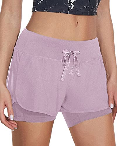 2 in 1 Drawsting Running Shorts