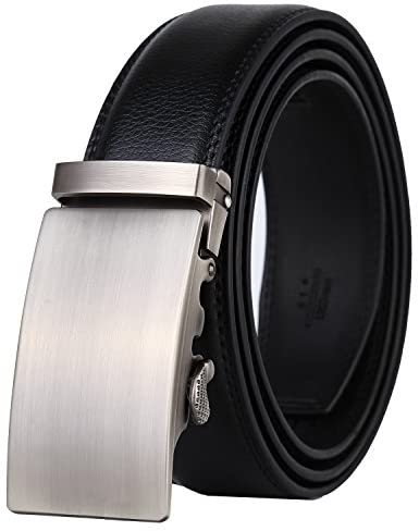 Lavemi Men's Real Leather Ratchet Dress Belt with Automatic Buckle,Elegant Gift Box