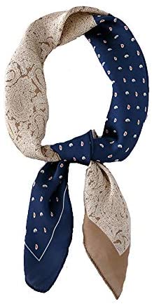 FONYVE Silk Feeling Scarf Medium Square Satin Head Scarf for Women 27.5 × 27.5 inches