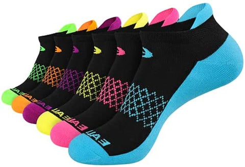 Womens Ankle Socks 6 Pairs Running Athletic Cushioned Sole Socks With Tab
