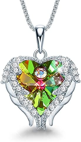 Angel Wing Love Heart Necklaces for Women