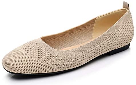 VenusCelia Women's Flexible Knit Flat Shoe