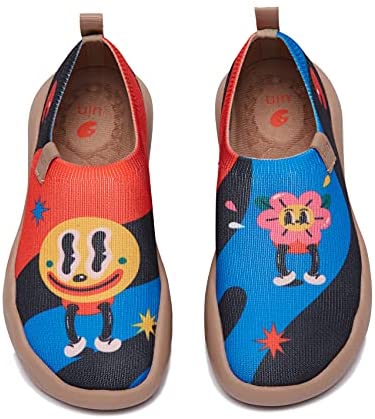 UIN Kid's Casual Slip-on Canvas Loafers Boys Girls Shoes Fashion Sneakers Funny Painted Travel Shoes