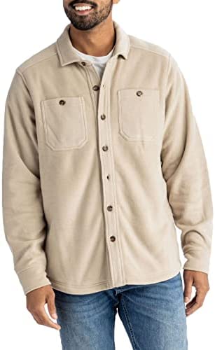 Zwurew Men's Winter Coats Warm Sherpa Fleece Jacket Casual Turn Down Collar Button Outwear Lightweight Soft Coat with Pockets