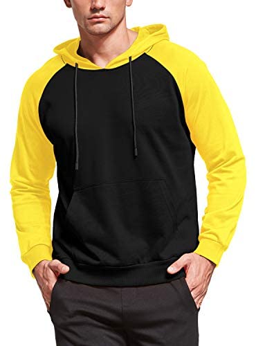 Mens Casual Pullover Hoodie Long Sleeve Cotton Hooded