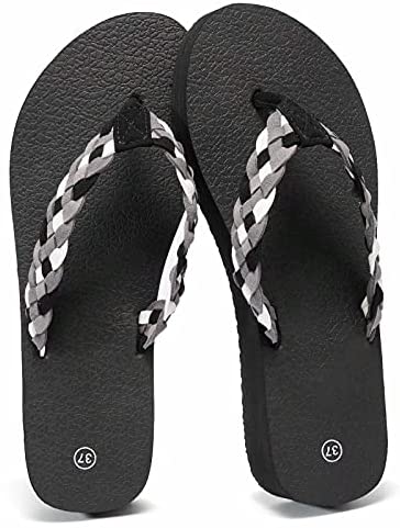 konhill Women's Flip Flops Slippers - Casual Comfortable Summer Beach Thong Sandals with Arch Support