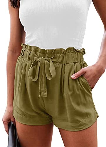 Shorts for Women Comfy Drawstring Casual Elastic Waist Pocketed Shorts Summer Beach Lightweight Short Lounge Pants