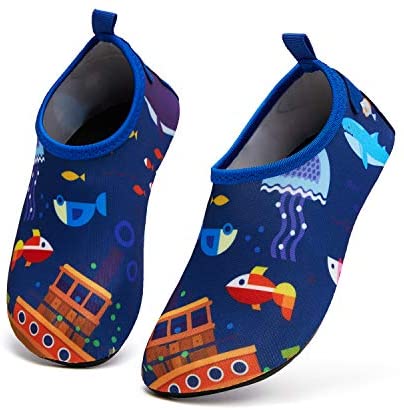 mysoft Kids Water Shoes Quick Dry Non-Slip Toddler Water Skin Barefoot Sports Swimming Beach Pool Shoes for Boys & Girls