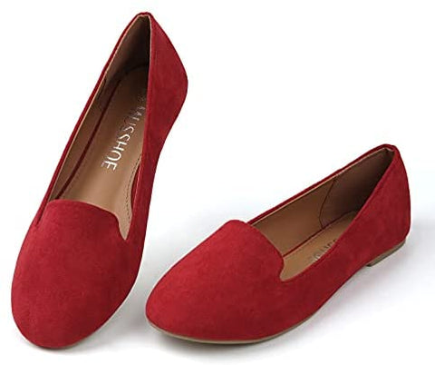 MUSSHOE Flats Shoes for Women Slip on Round Toe Comfortable Women's Flats Ballet Flats Shoes Loafers for Women