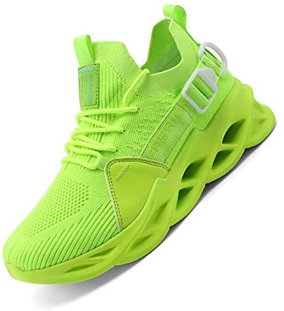 QZHIHE Men’s Blade Shoes Casual Running Walking Shoes Mesh Breathable Gym Shoes Slip on Jogging Sneakers