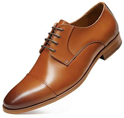GIFENNSE Men's Dress Shoes with Cowhide Leather Oxford for Suit Formal Dress