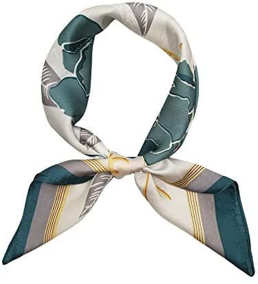 FONYVE Satin Silk Square Scarfs for Women Hair Scarves and Wraps Headscarf for Sleeping 27.5 × 27.5 inches