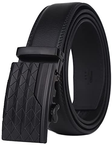 Lavemi Men's Real Leather Ratchet Dress Belt with Automatic Buckle,Elegant Gift Box