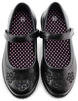 Girls Mary Jane Dress Shoes Strap School Uniform Flats