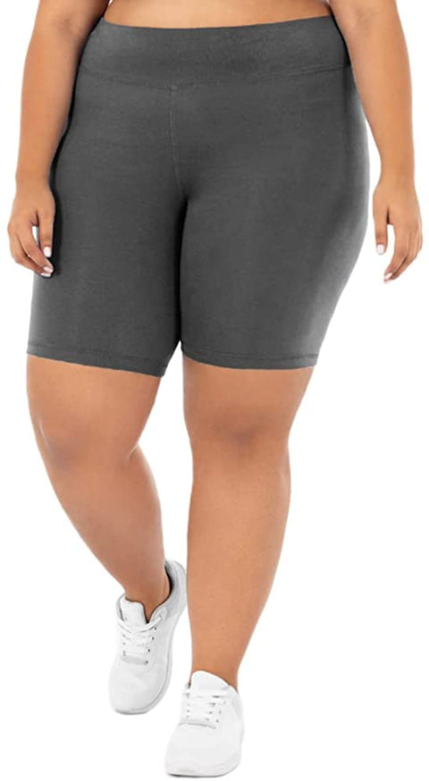 Women's Plus Size Workout Biker Shorts High Waisted Athletic Gym Running Cycling Yoga Shorts