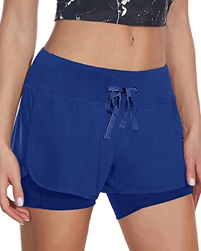 2 in 1 Drawsting Running Shorts
