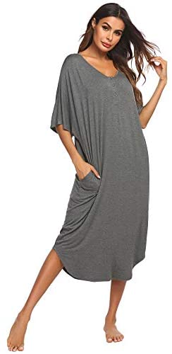 Plus Size Button-down Nightgowns for Women