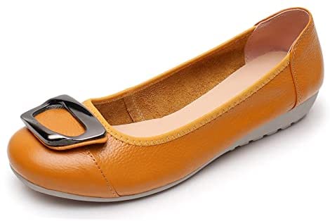 VenusCelia Women's Buckle Dance Flat Shoe