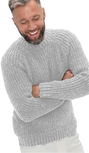 Men's Casual Ribbed Slim Fit Sweater