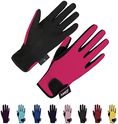 Kids Horse Riding Gloves Breathable Sport Mitts