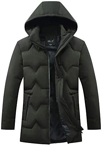 Men's Insulated Long Thickened Removable Hooded Puffer Jackets