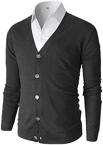 Men's V-Neck Knitted Cardigan Sweaters