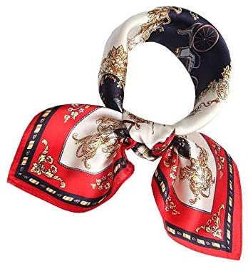 35” Satin Scarf Large Square Hair Scarves