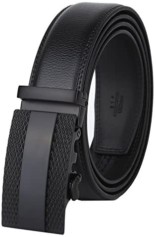 Lavemi Men's Real Leather Ratchet Dress Belt with Automatic Buckle,Elegant Gift Box