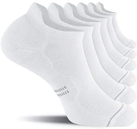 CelerSport 6 Pack Men's Running Ankle Socks with Cushion, Low Cut Athletic Sport Tab Socks