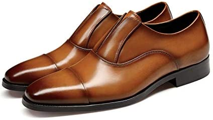 GIFENNSE Men's Dress Shoes Leather Business Easy Wear Oxford Formal Men Shoes