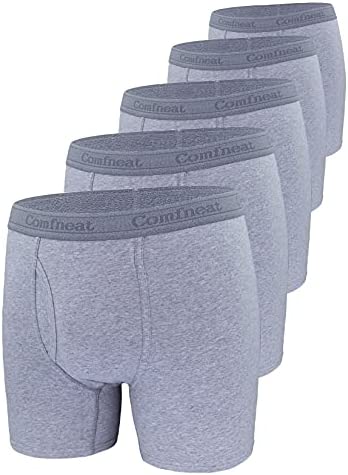 Men's 5-Pack Big & Tall 3XL-7XL Boxer Briefs Cotton Spandex Underwear with Fly